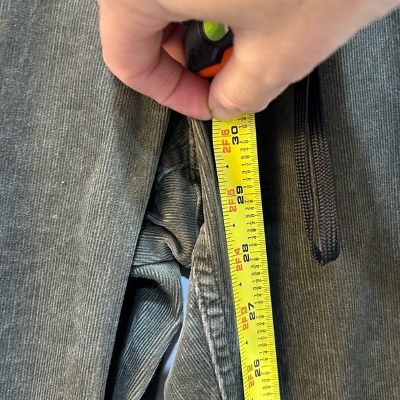 Women's Khaki Green Corduroy Pants Size 10 Boho 90's Grunge Western Hippie Y2K - Picture 6 of 8